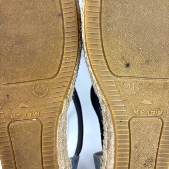 Kanna Espadrille Sandals Women’s 41 Metallic Silver Crisscross Slingback Spain - Picture 12 of 16